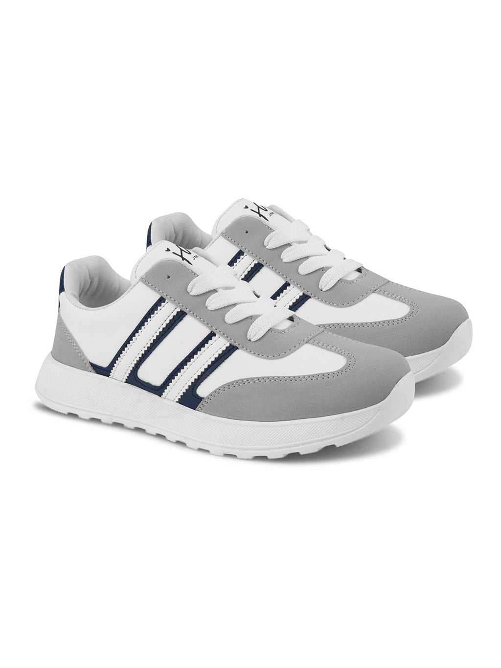 The Urban Stripe Classic Breathable Sneaker with Round Toe & Lace-Up Closure