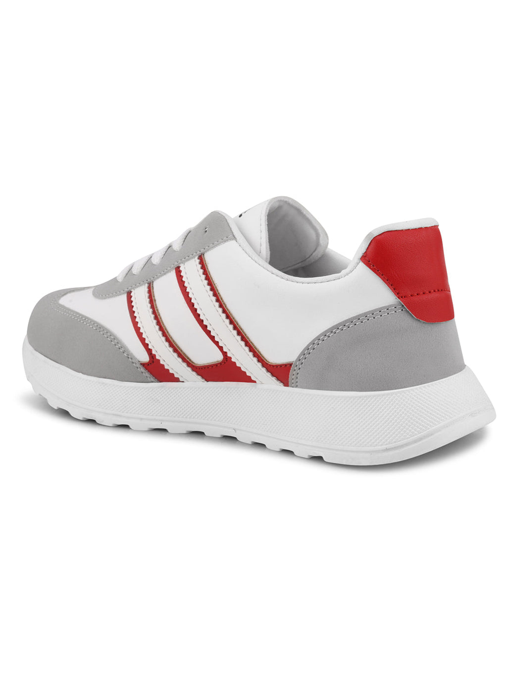 The Urban Stripe Classic Breathable Sneaker with Round Toe & Lace-Up Closure