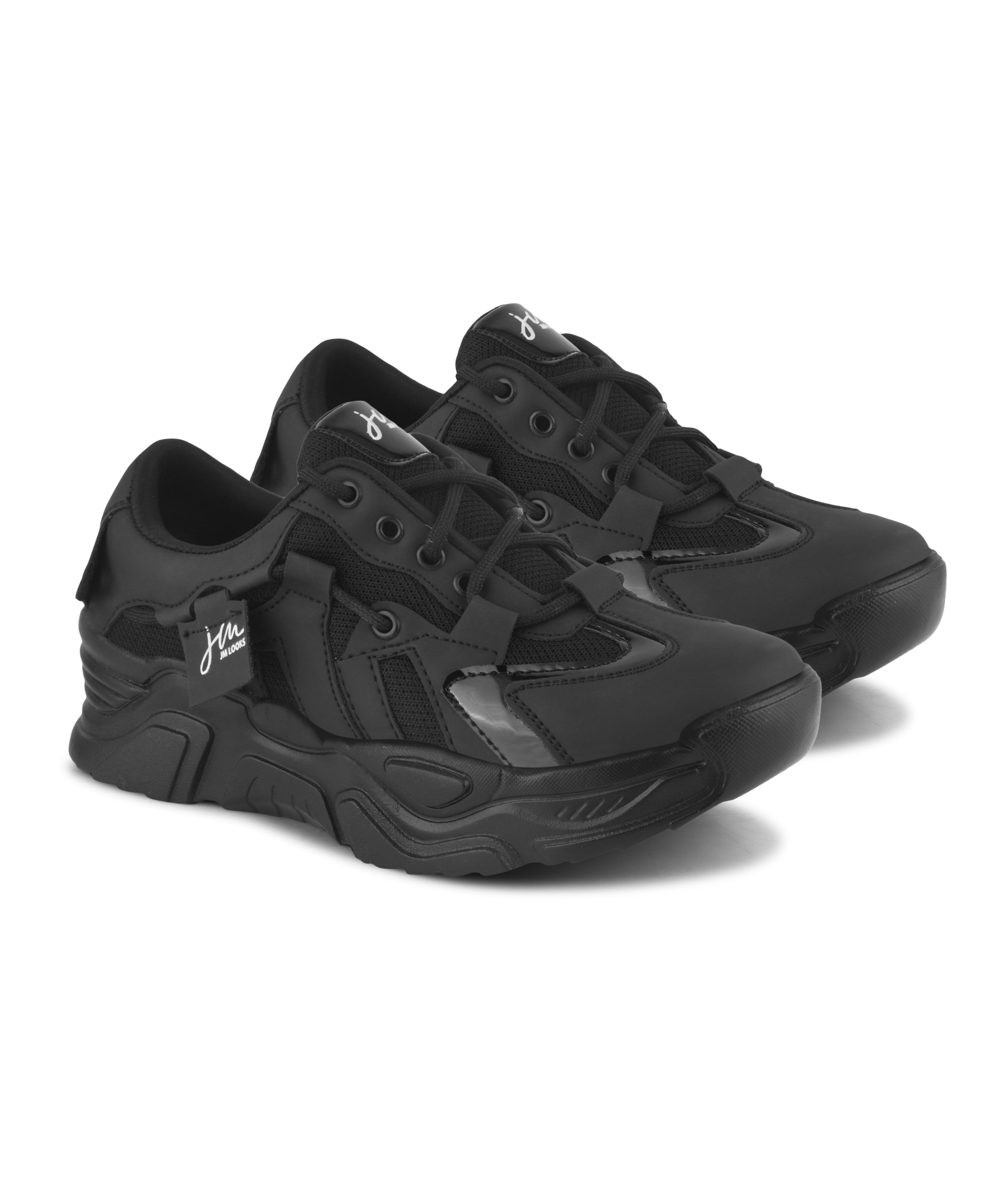 Women’s Chunky Lace-Up Casual Sneakers with Cushioned Sole