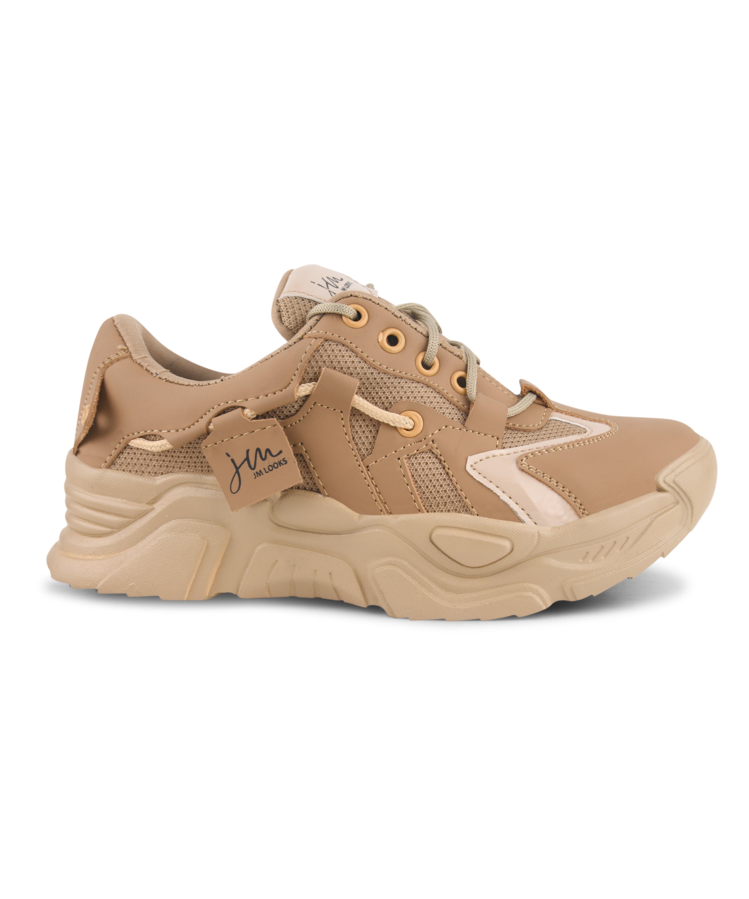 Women’s Chunky Lace-Up Casual Sneakers with Cushioned Sole