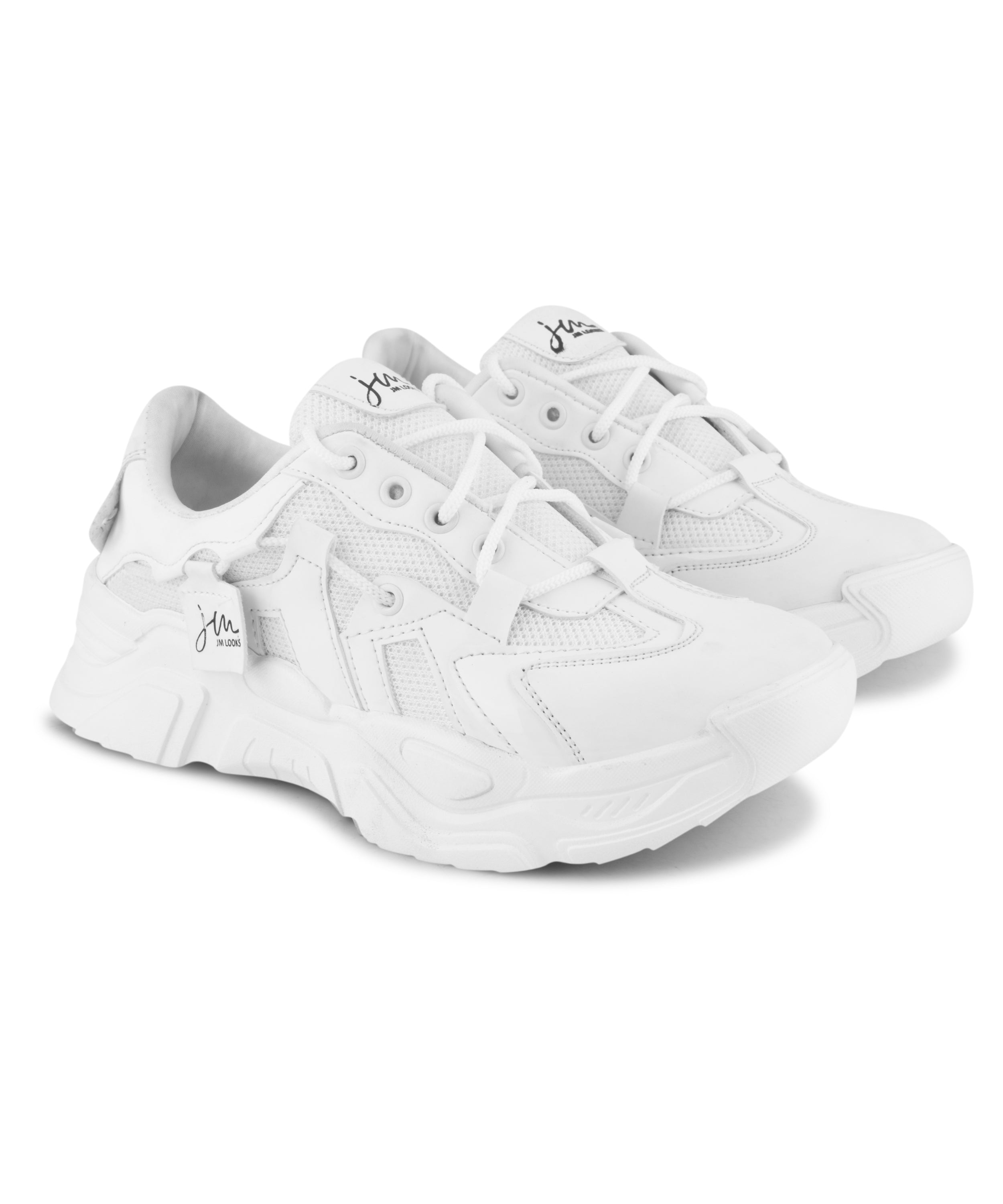 Women’s Chunky Lace-Up Casual Sneakers with Cushioned Sole