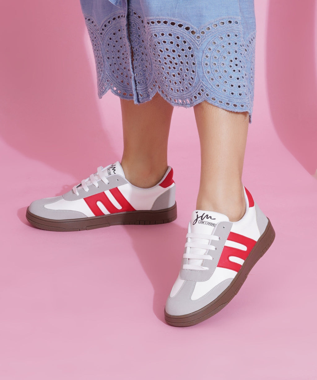 Casual Sneakers for Women, Trendy Lace-Up Shoes with Premium Finish