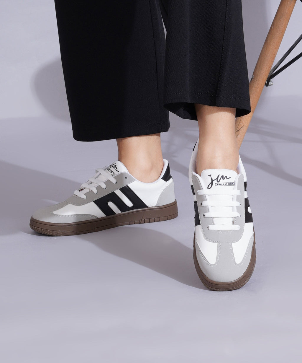 Casual Sneakers for Women, Trendy Lace-Up Shoes with Premium Finish