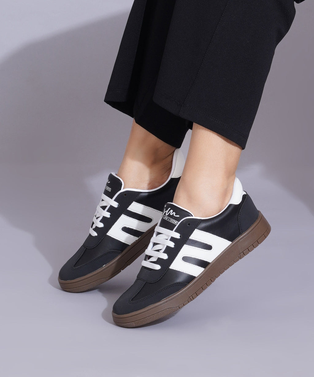 Casual Sneakers for Women, Trendy Lace-Up Shoes with Premium Finish