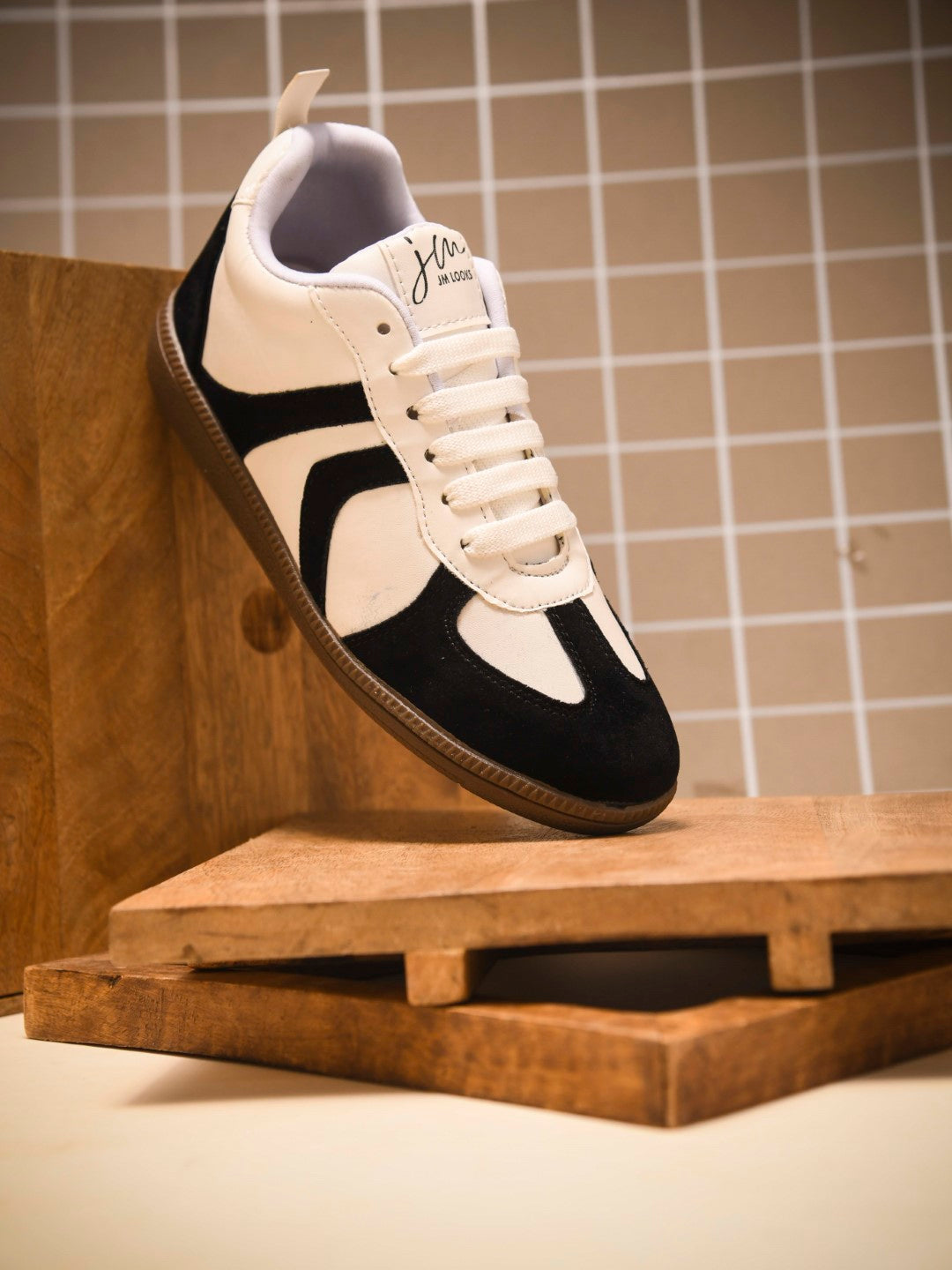 Colorblock Suede Trainer Sneaker for Women