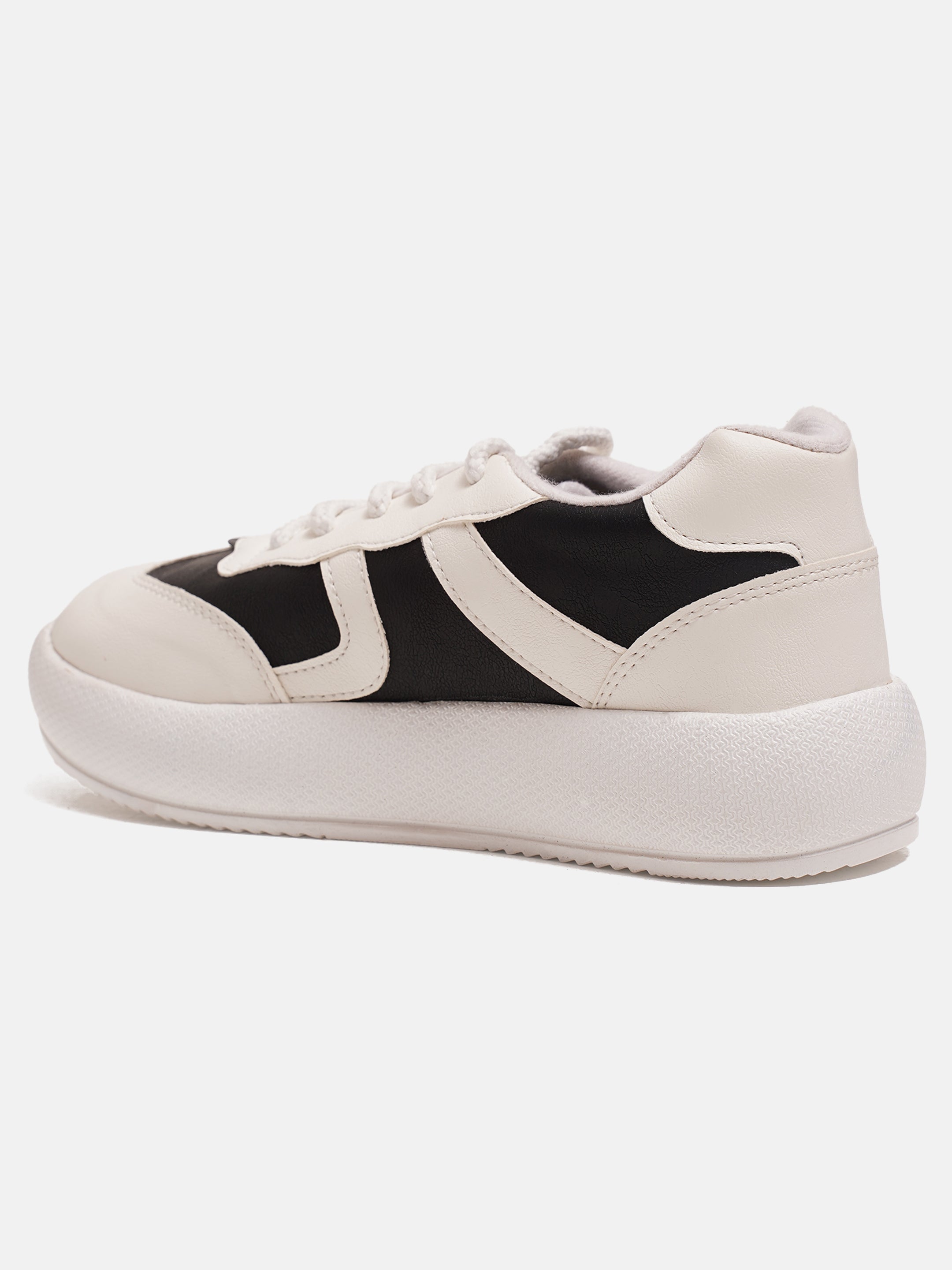 Jm Looks Casual Panel Detail Lace-Up Sneakers