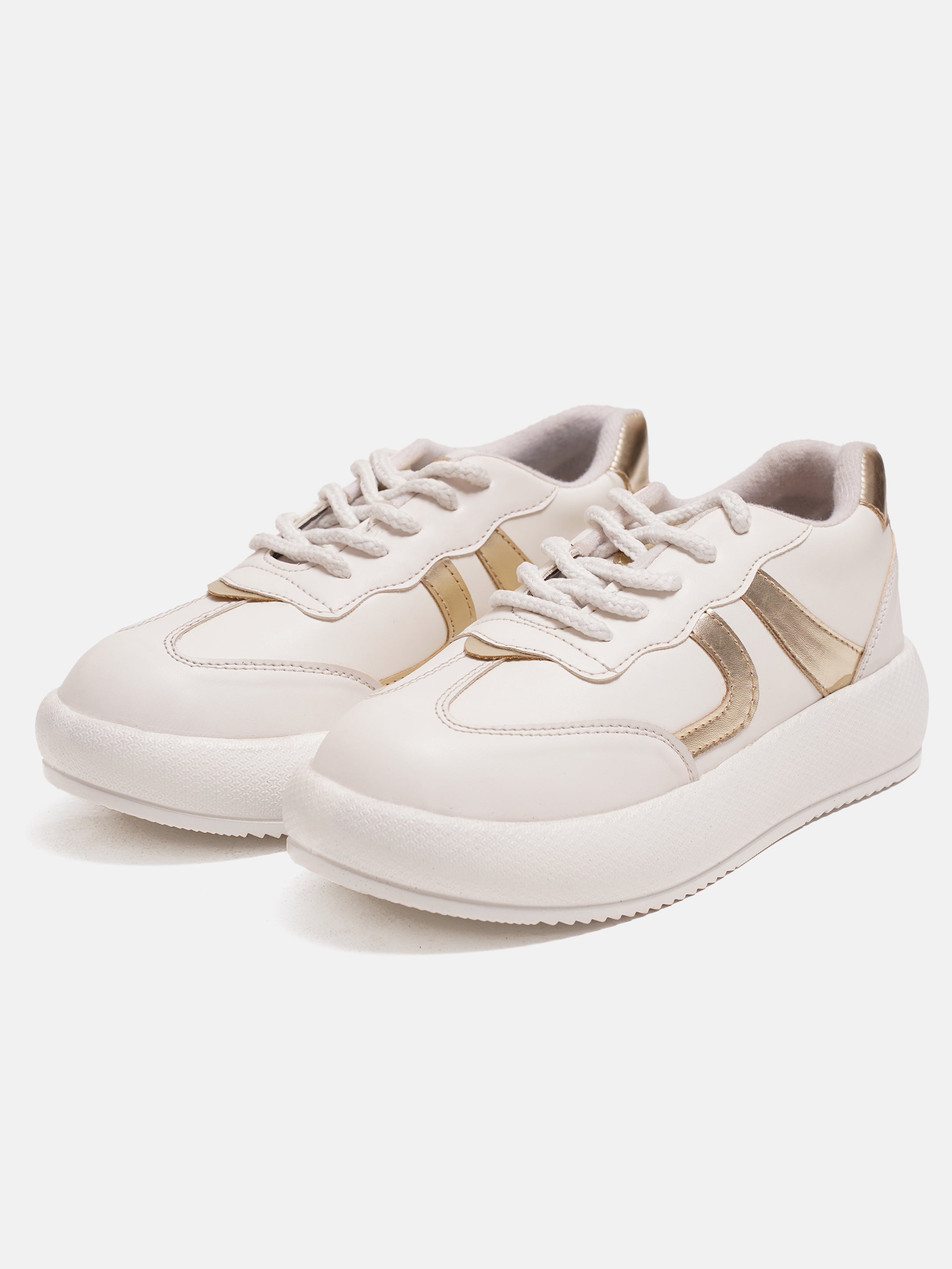Jm Looks Casual Panel Detail Lace-Up Sneakers