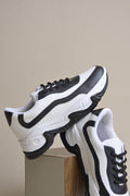 Jm Looks chunky sole sneakers with distinct paneling  Grey White