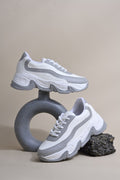 Jm Looks chunky sole sneakers with distinct paneling  Black White