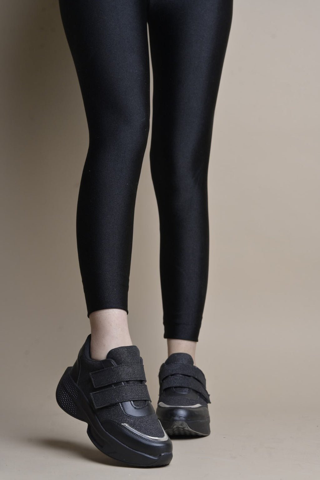 Jm Looks Glitter Strap Velcro Sneakers