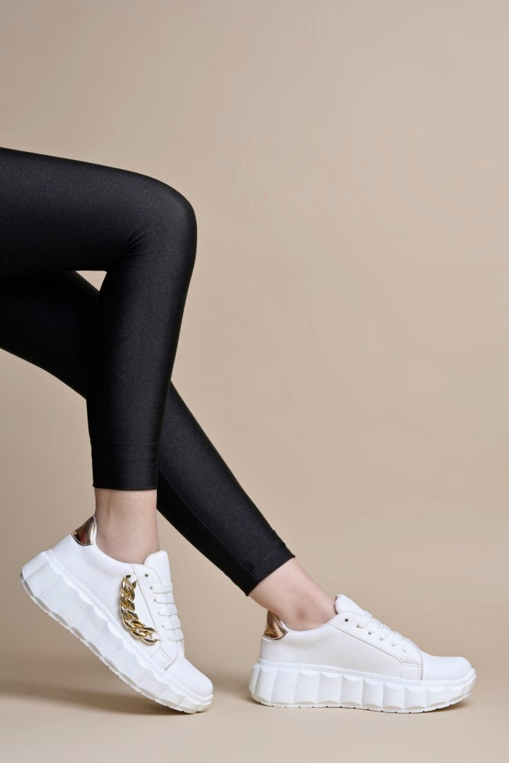 Jm Looks Chain Embellished Platform Sneakers