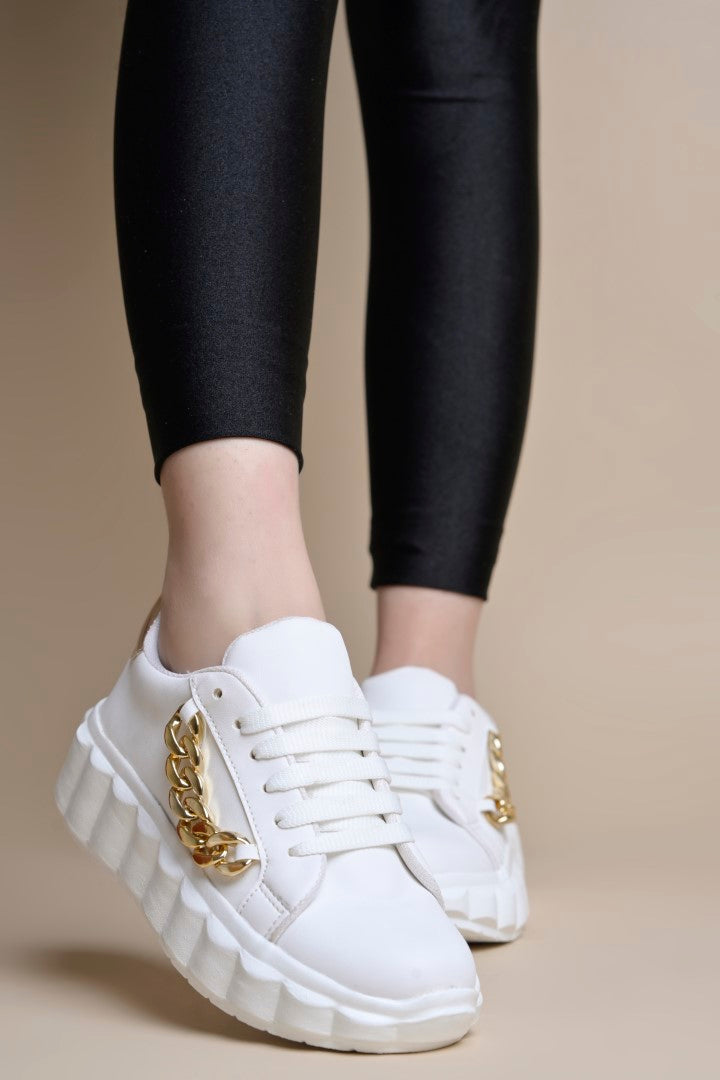Jm Looks Chain Embellished Platform Sneakers