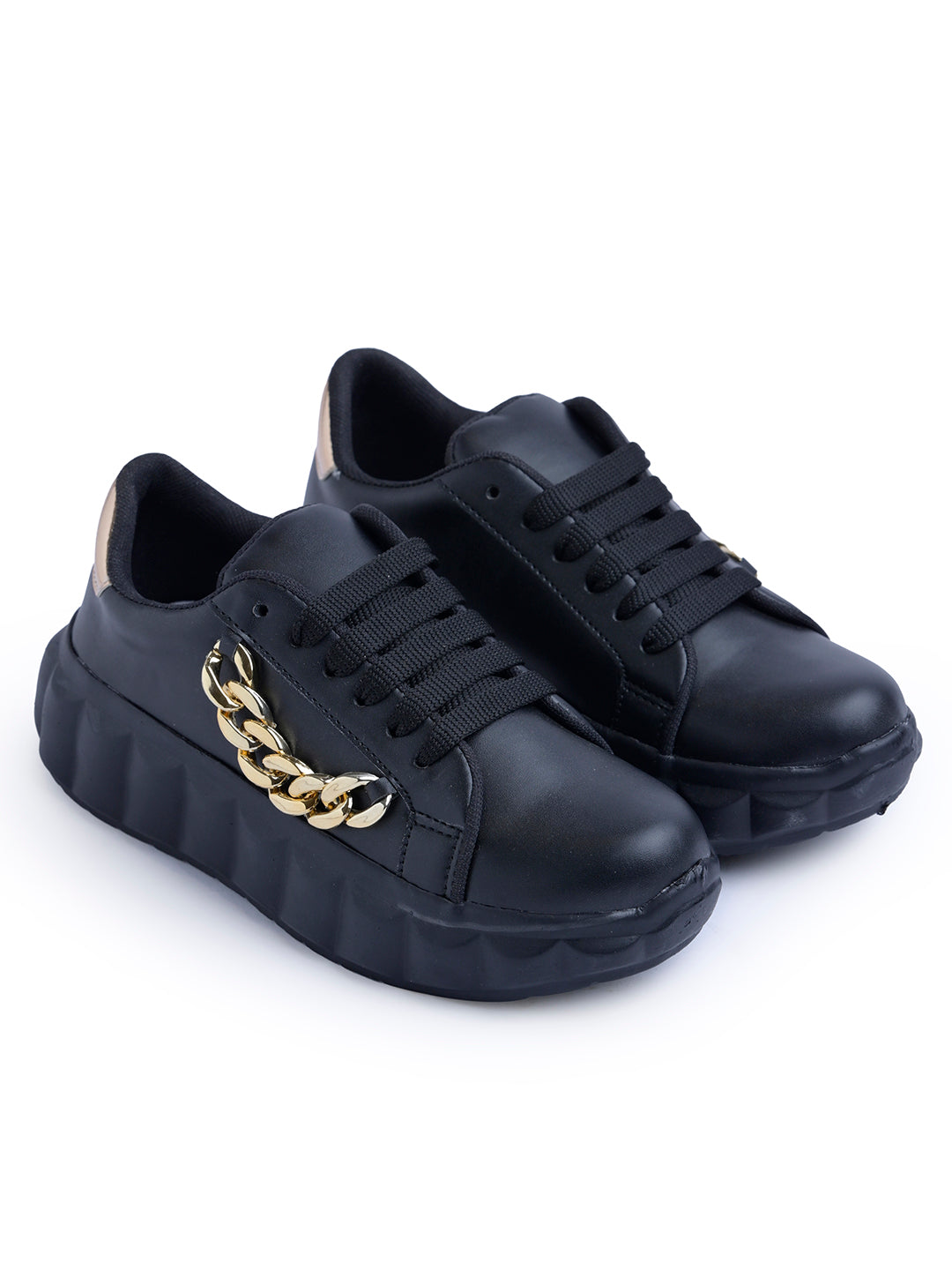 Jm Looks Chain Embellished Platform Sneakers