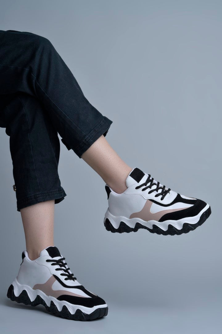 Jm Looks Stylish Wavy Sole Sneakers for Women & Girls