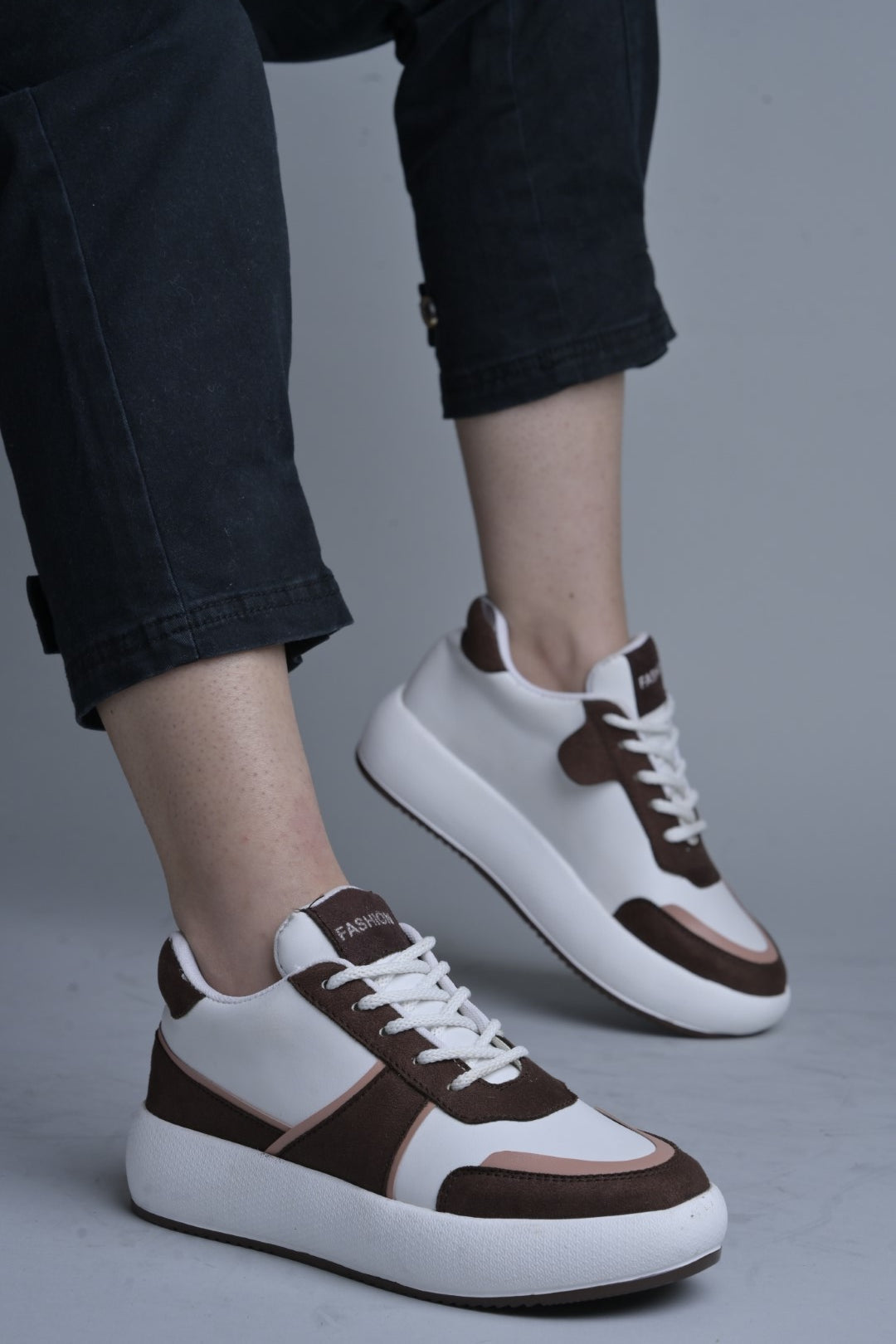 Jm Looks Modern Paneled Platform Sneakers