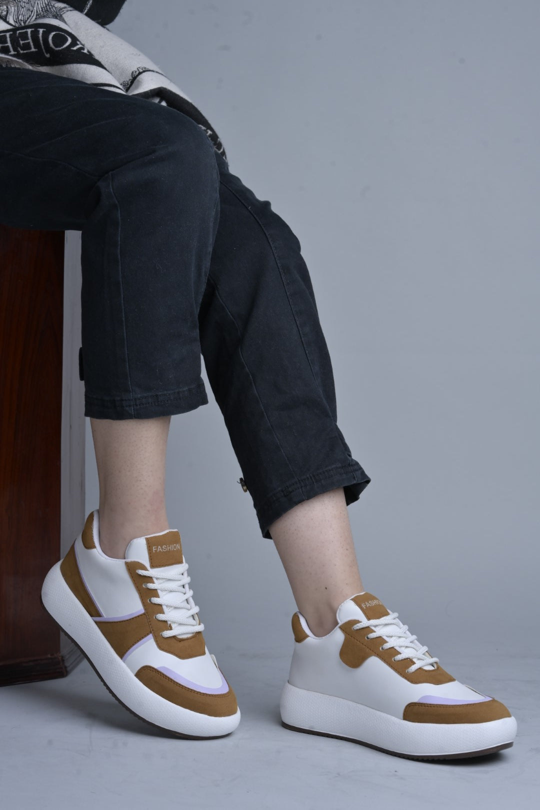 Jm Looks Modern Paneled Platform Sneakers