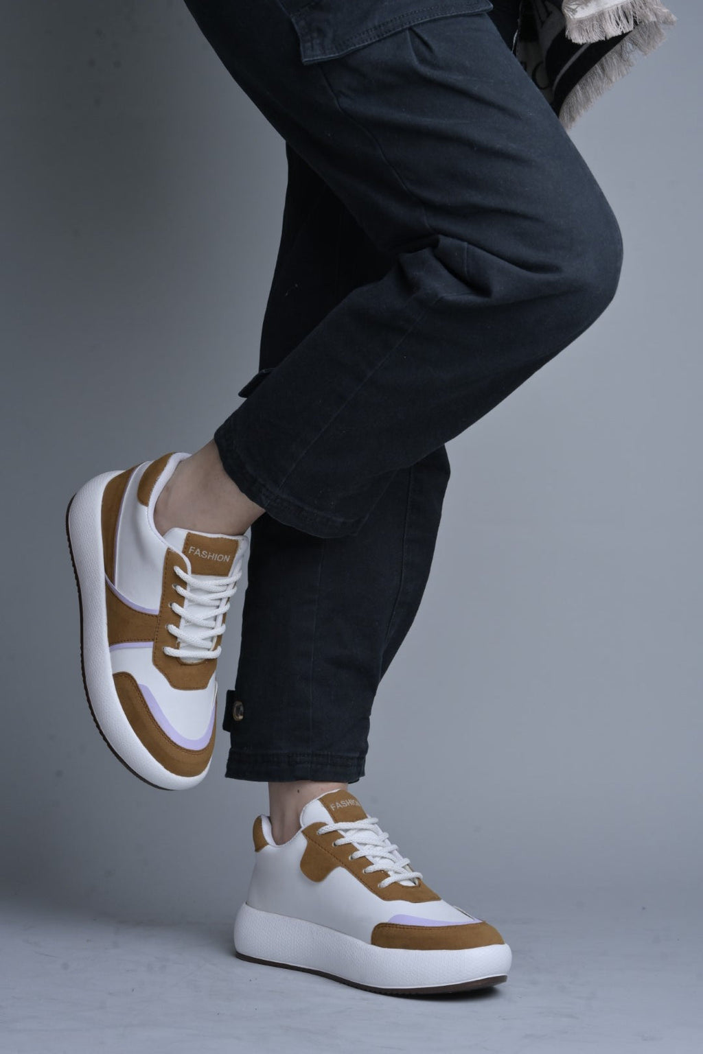 Jm Looks Modern Paneled Platform Sneakers