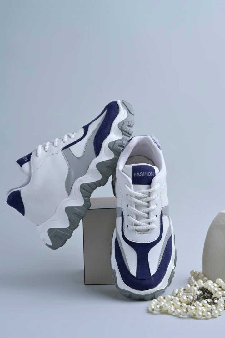 Jm Looks Stylish Wavy Sole Sneakers for Women & Girls