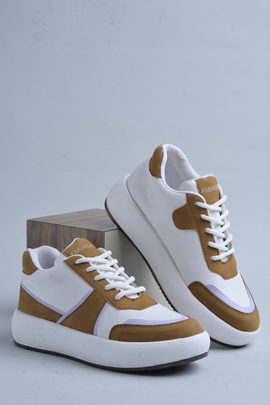 Jm Looks Modern Paneled Platform Sneakers