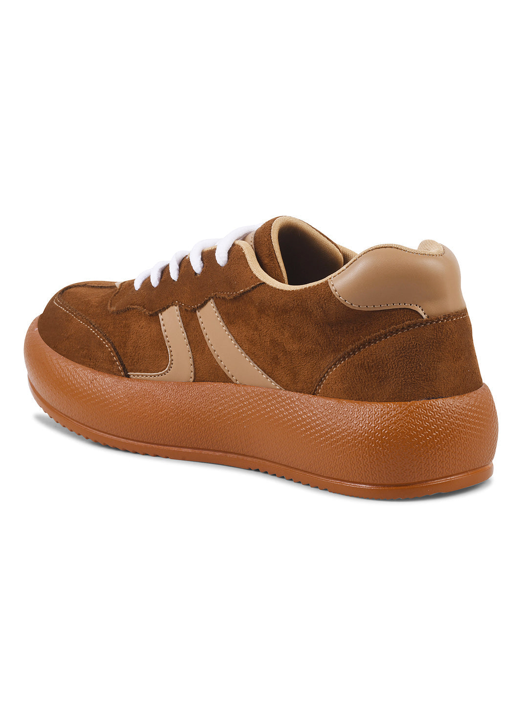 Suede lace up sneakers with cushioned sole
