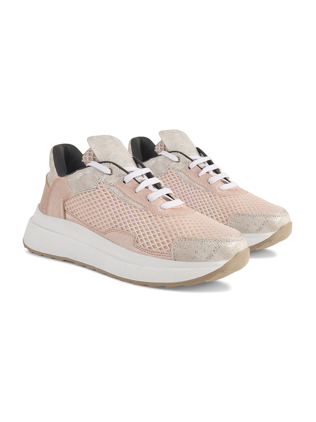 Jm Looks Mesh Panel Chunky Sole Sneakers