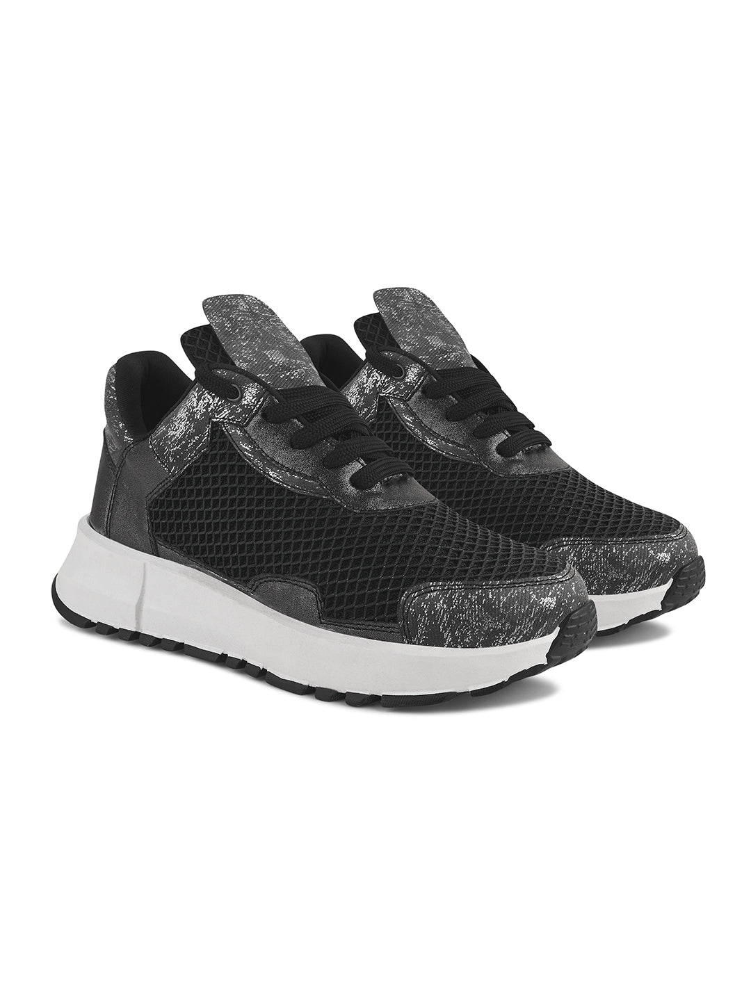 Jm Looks Mesh Panel Chunky Sole Sneakers