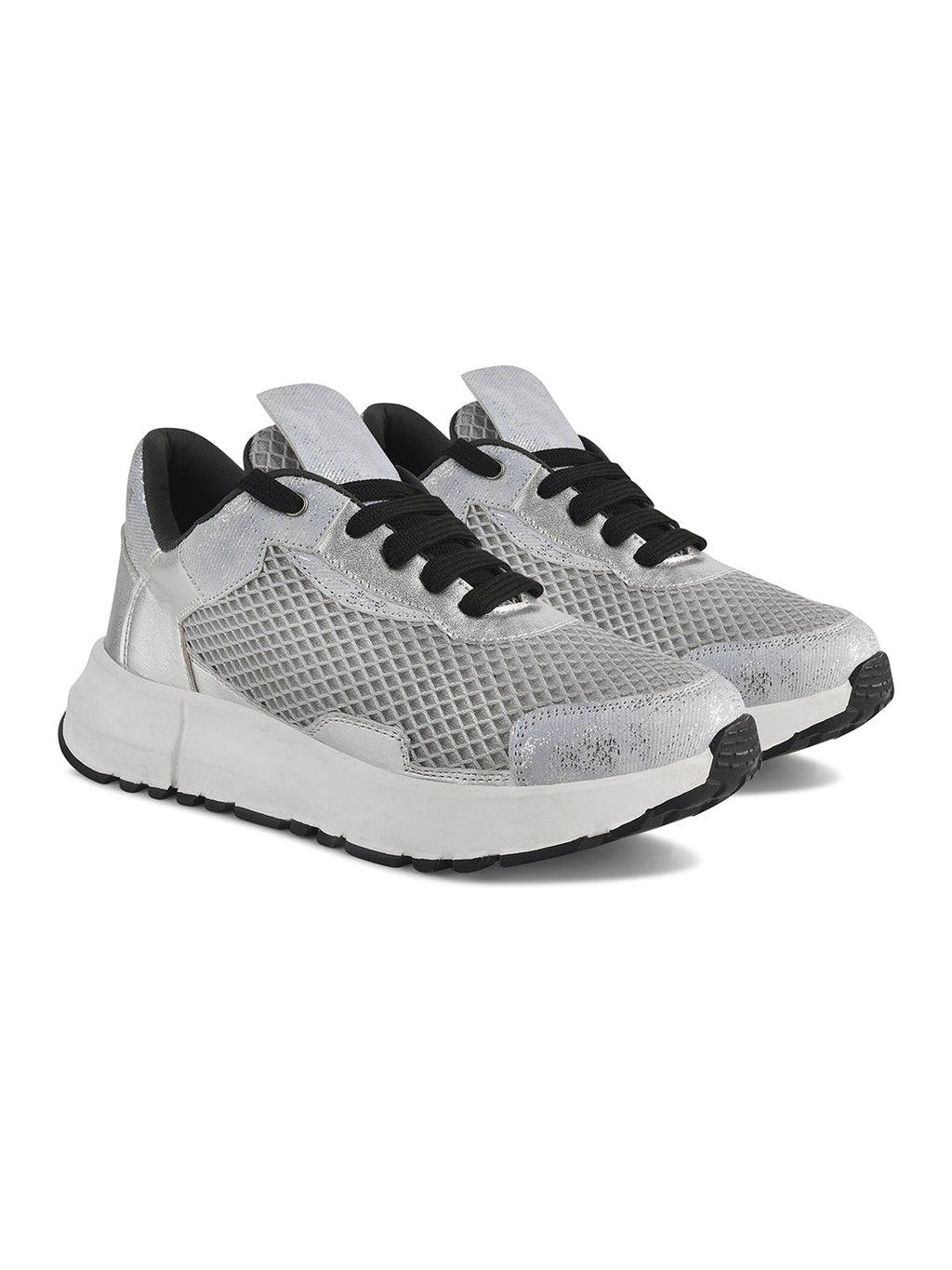 Jm Looks Mesh Panel Chunky Sole Sneakers
