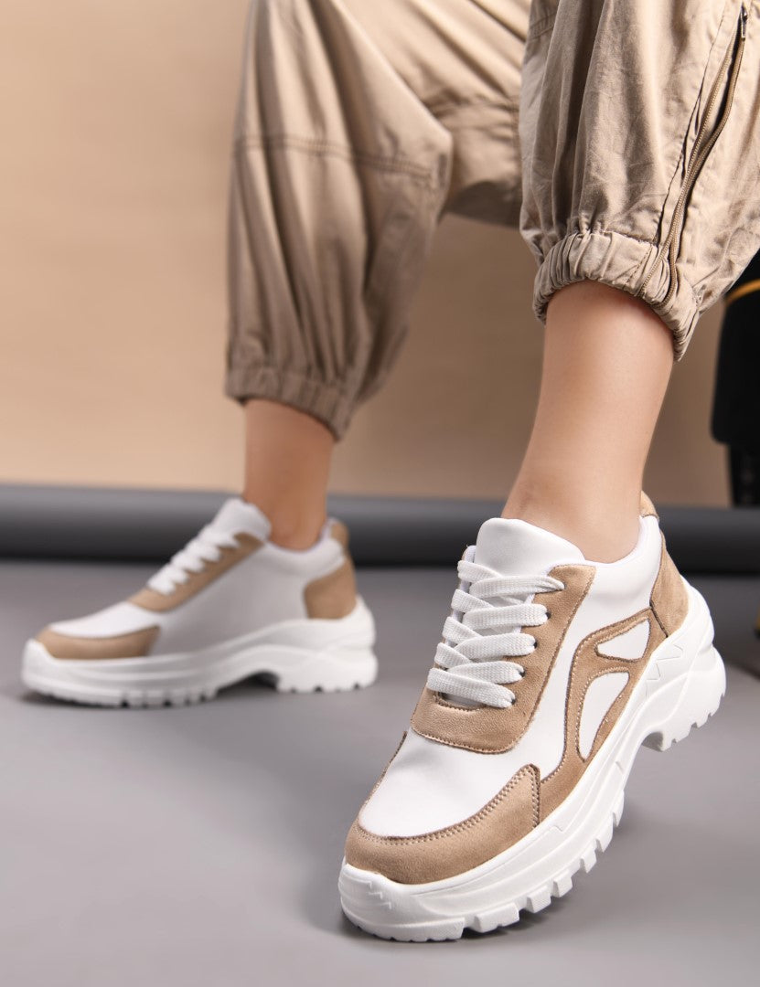 Jm Looks Sporty Contrast Panel Sneakers