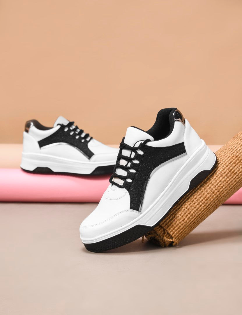 Jm Looks Sparkle Accent Platform Sneakers