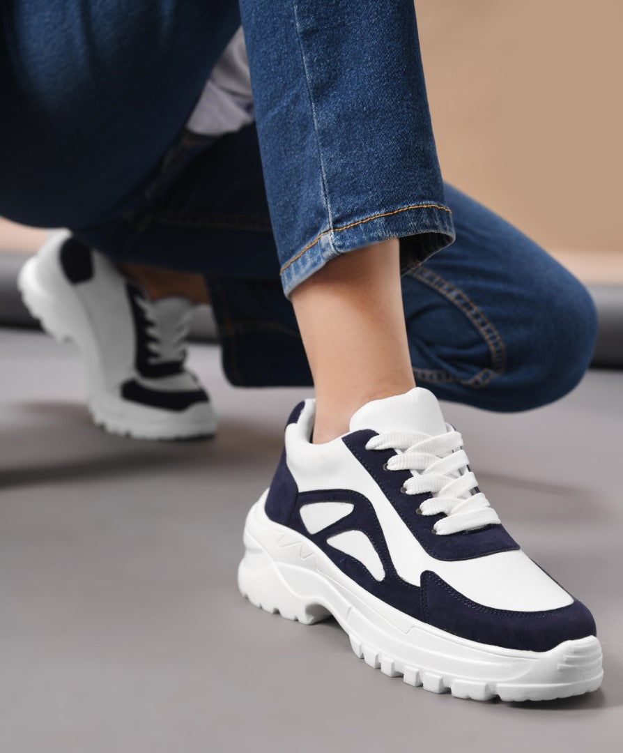 JM Looks Chunky Sole Sneakers with Modern Panel Detailing
