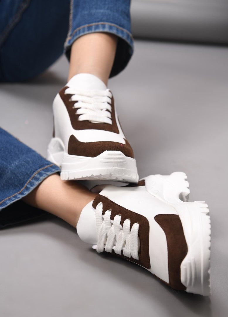 Jm Looks Sporty Contrast Panel Sneakers