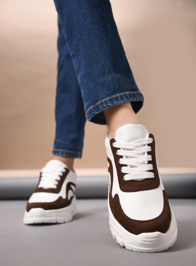 Jm Looks Sporty Contrast Panel Sneakers