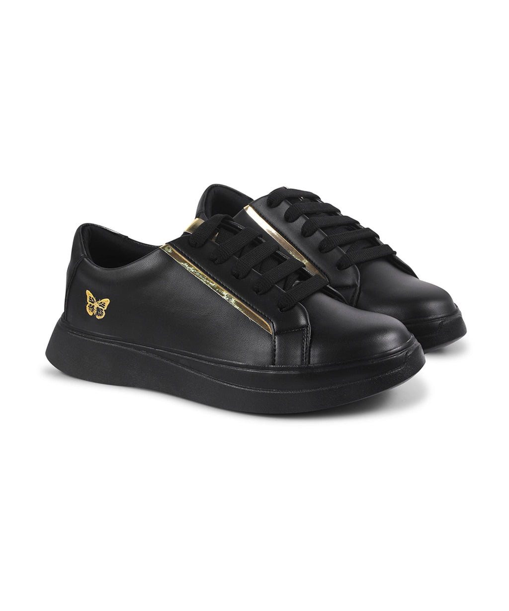 Metallic Sneakers for Women | Lace-Up Chunky Sole - JM Looks