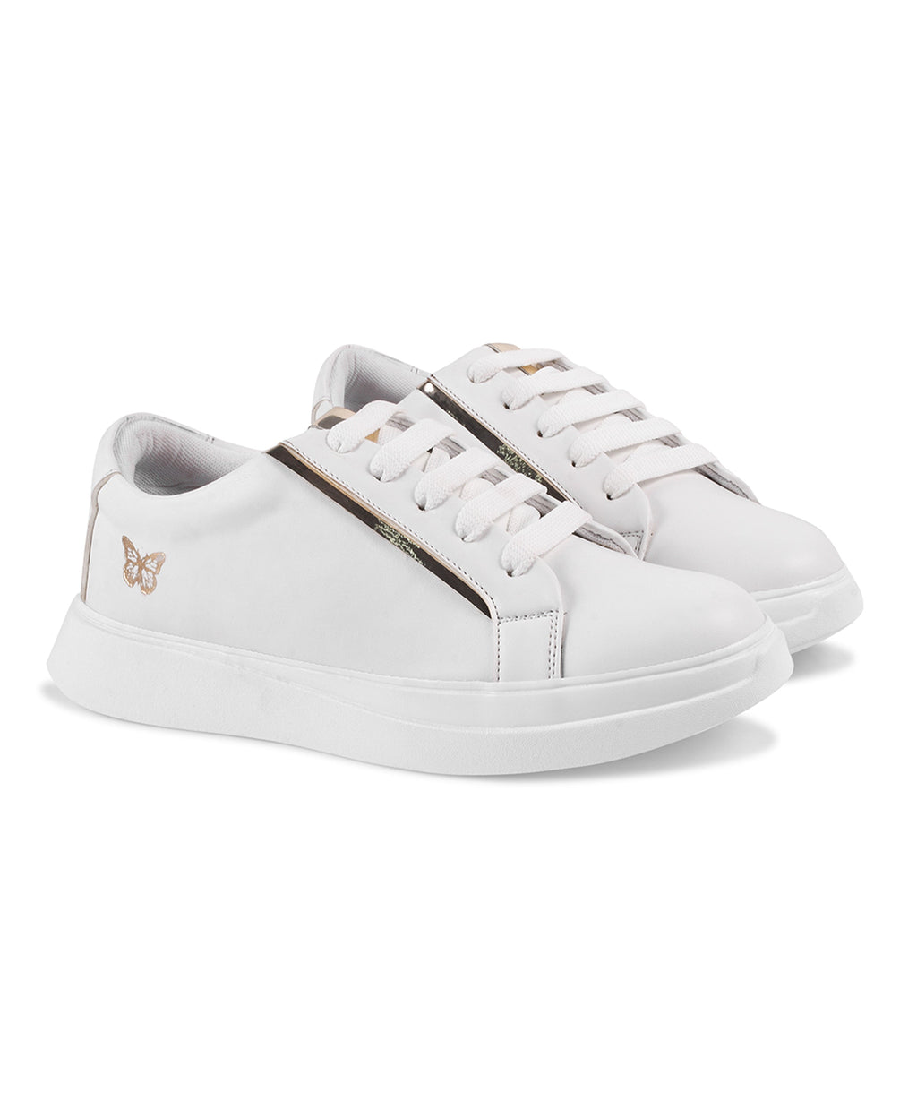 Metallic Sneakers for Women | Lace-Up Chunky Sole - JM Looks