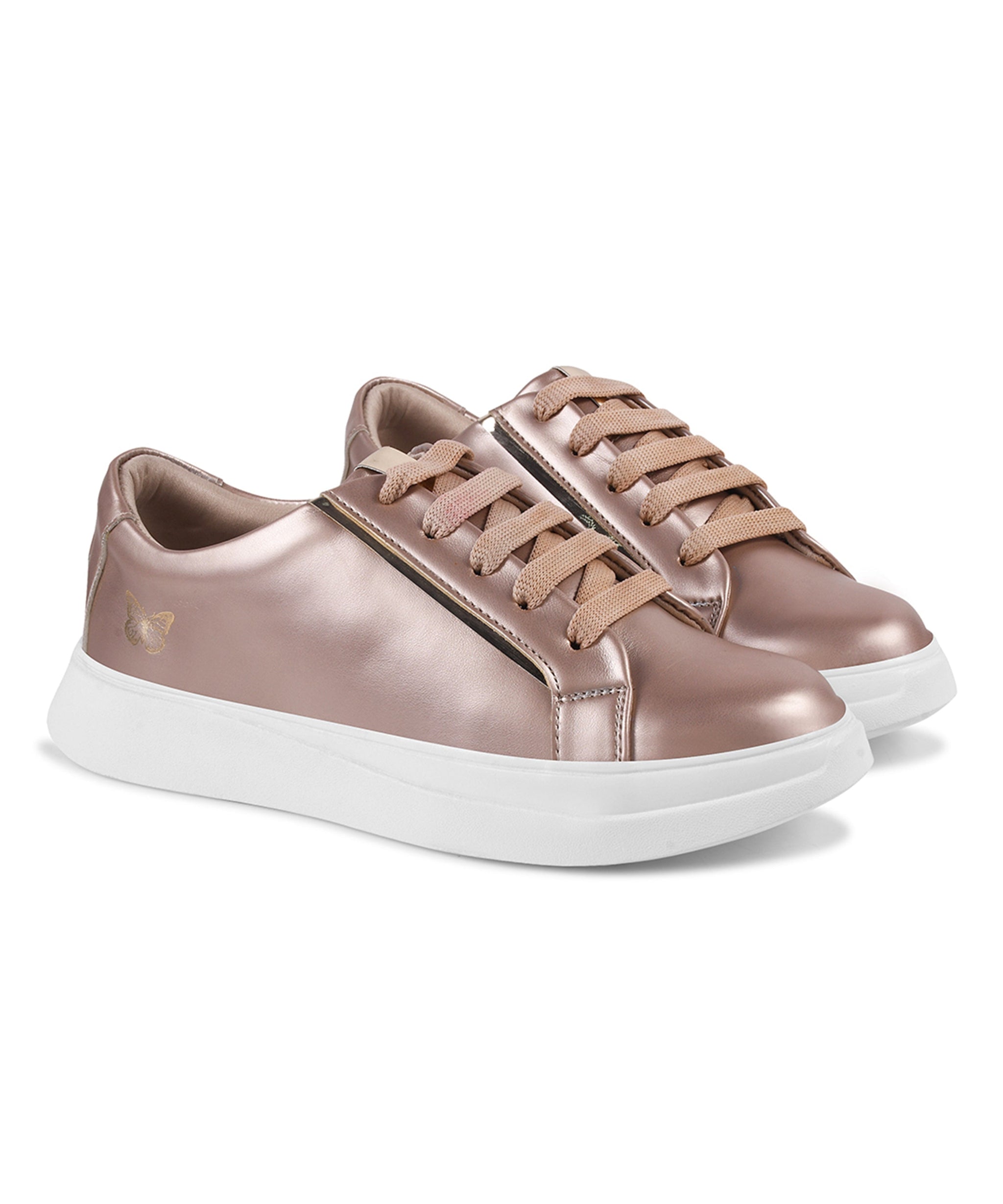 Metallic Sneakers for Women | Lace-Up Chunky Sole - JM Looks