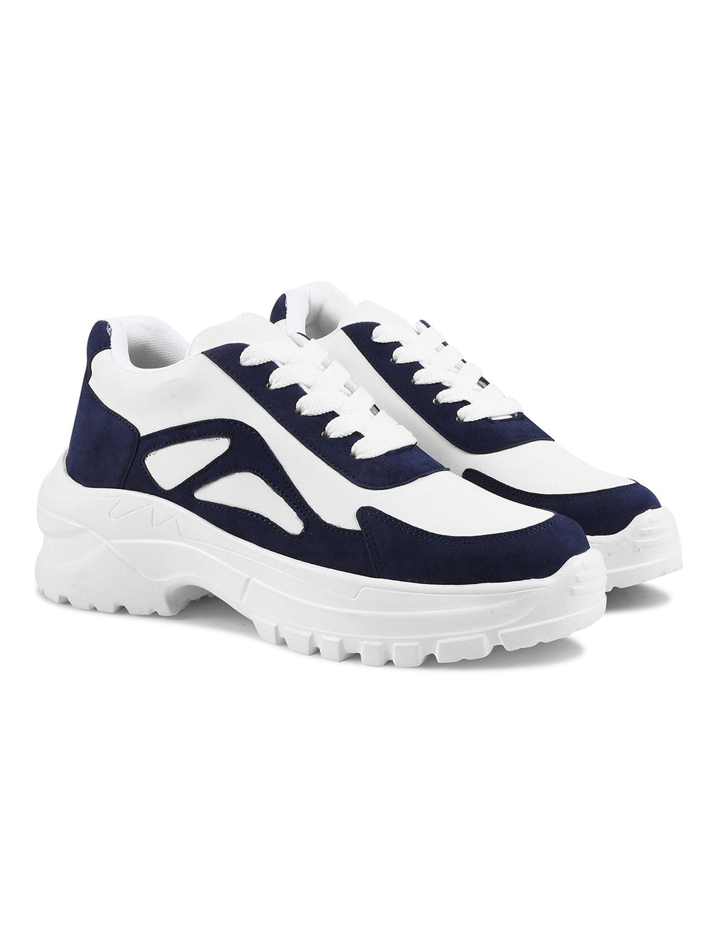 Chunky Platform Sneakers for Women & Girls, Lace-Up Casual Shoes