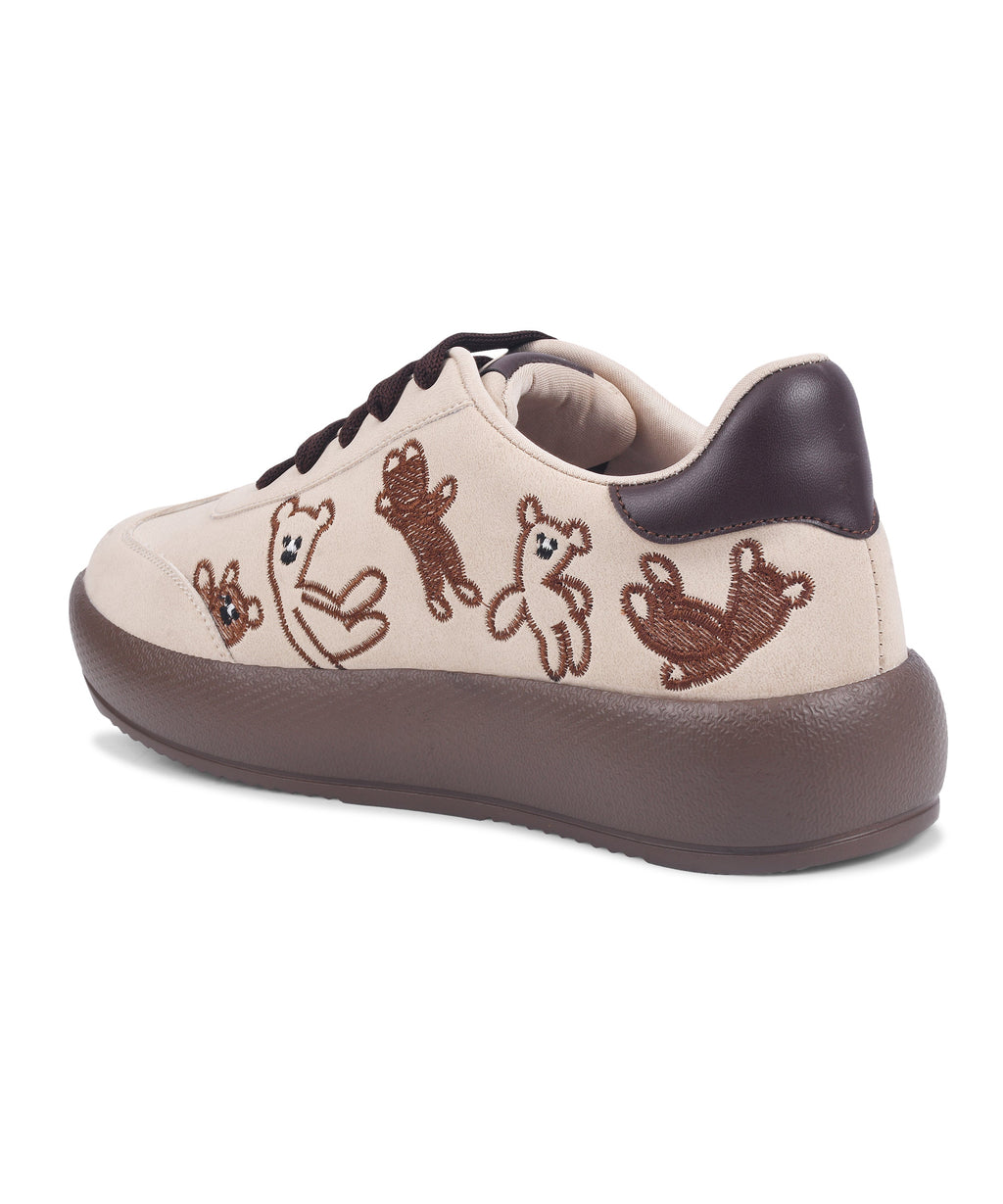 Suede Cute Teddy Sneakers