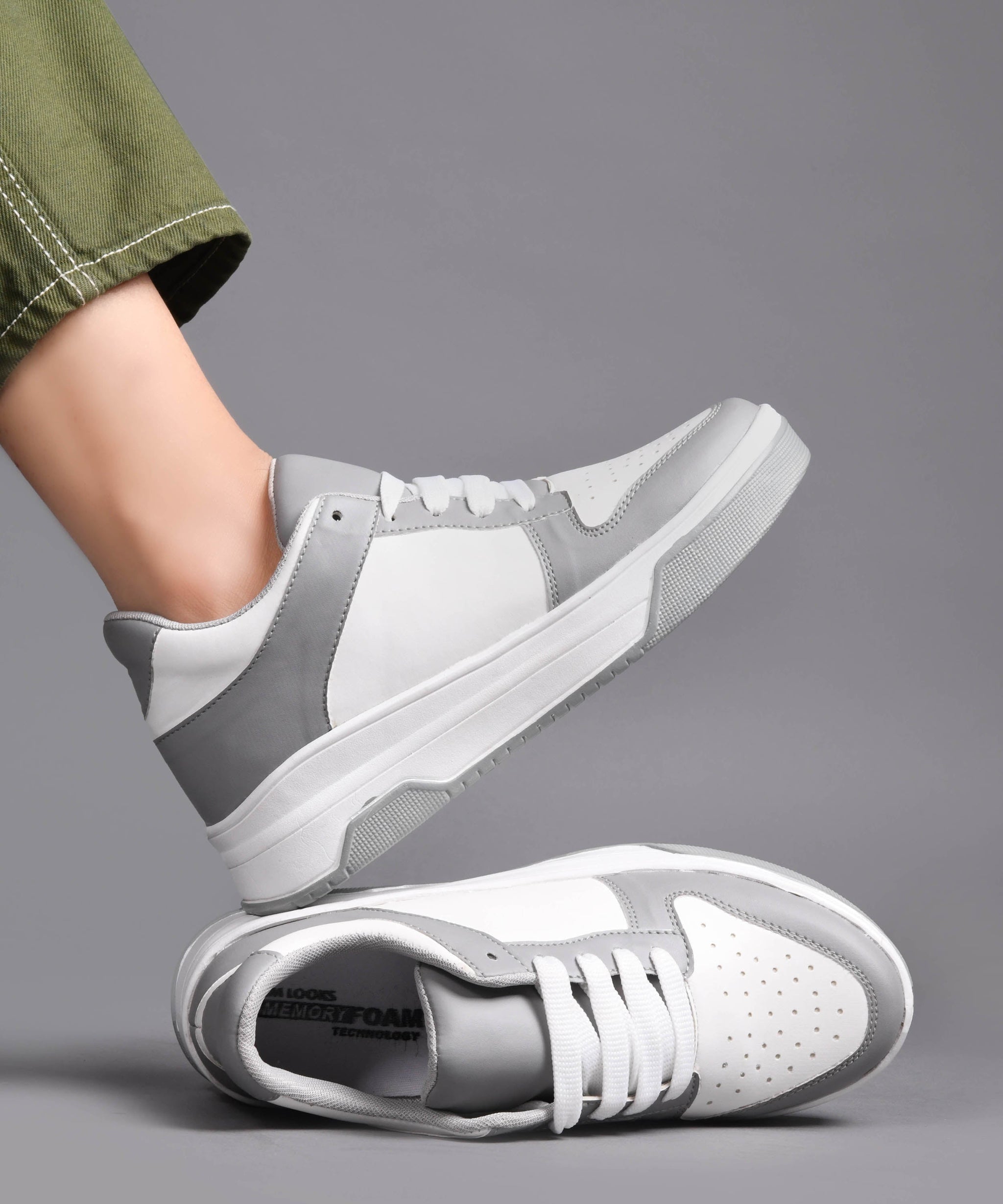 Platform Lace-Up Casual Sneakers