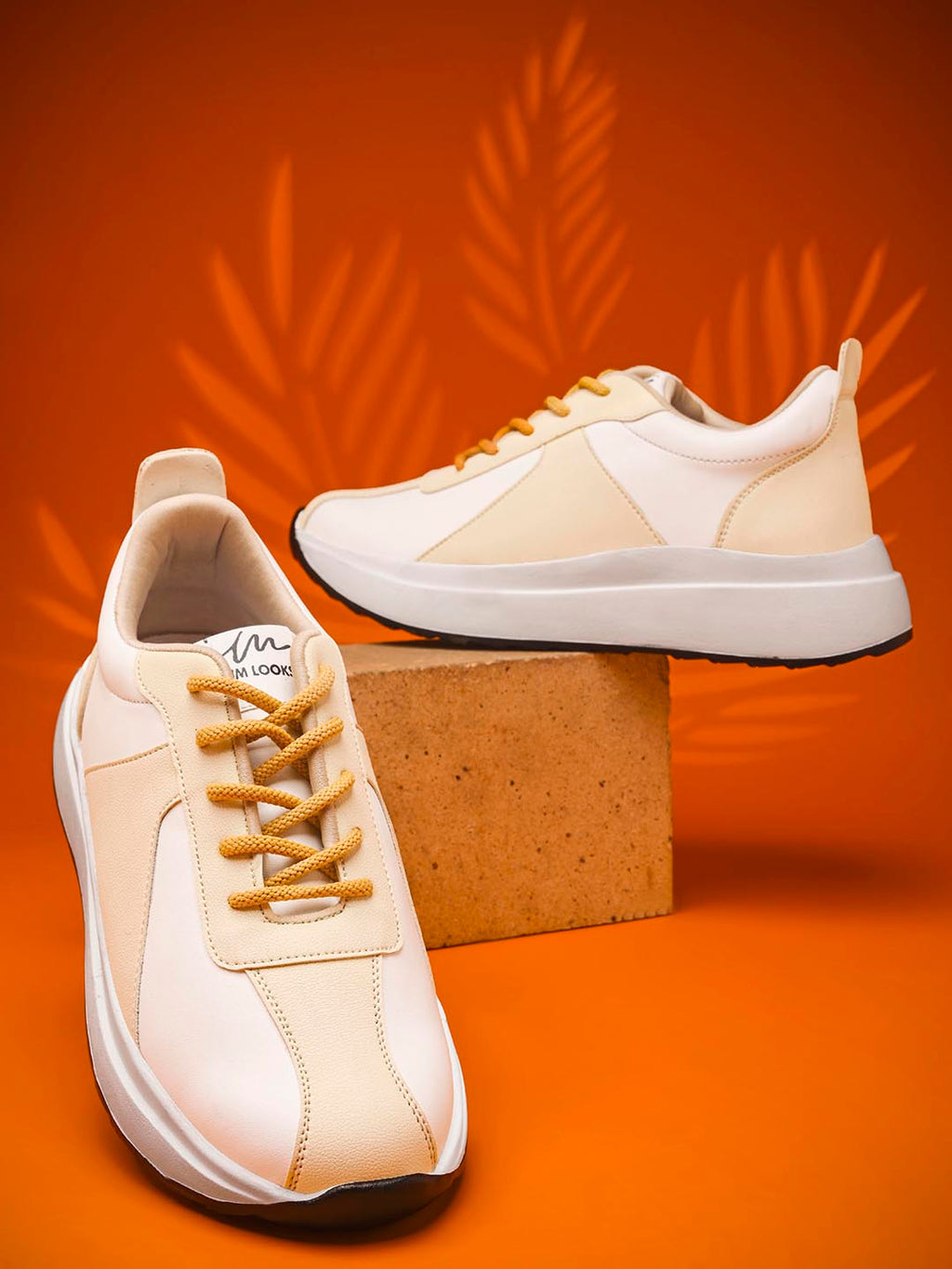 Chunky Lace-Up Sneakers with Cushioned Sole