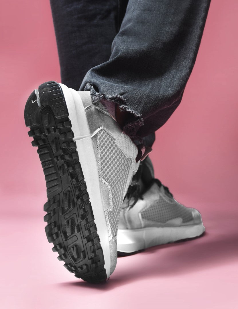 Jm Looks Mesh Panel Chunky Sole Sneakers