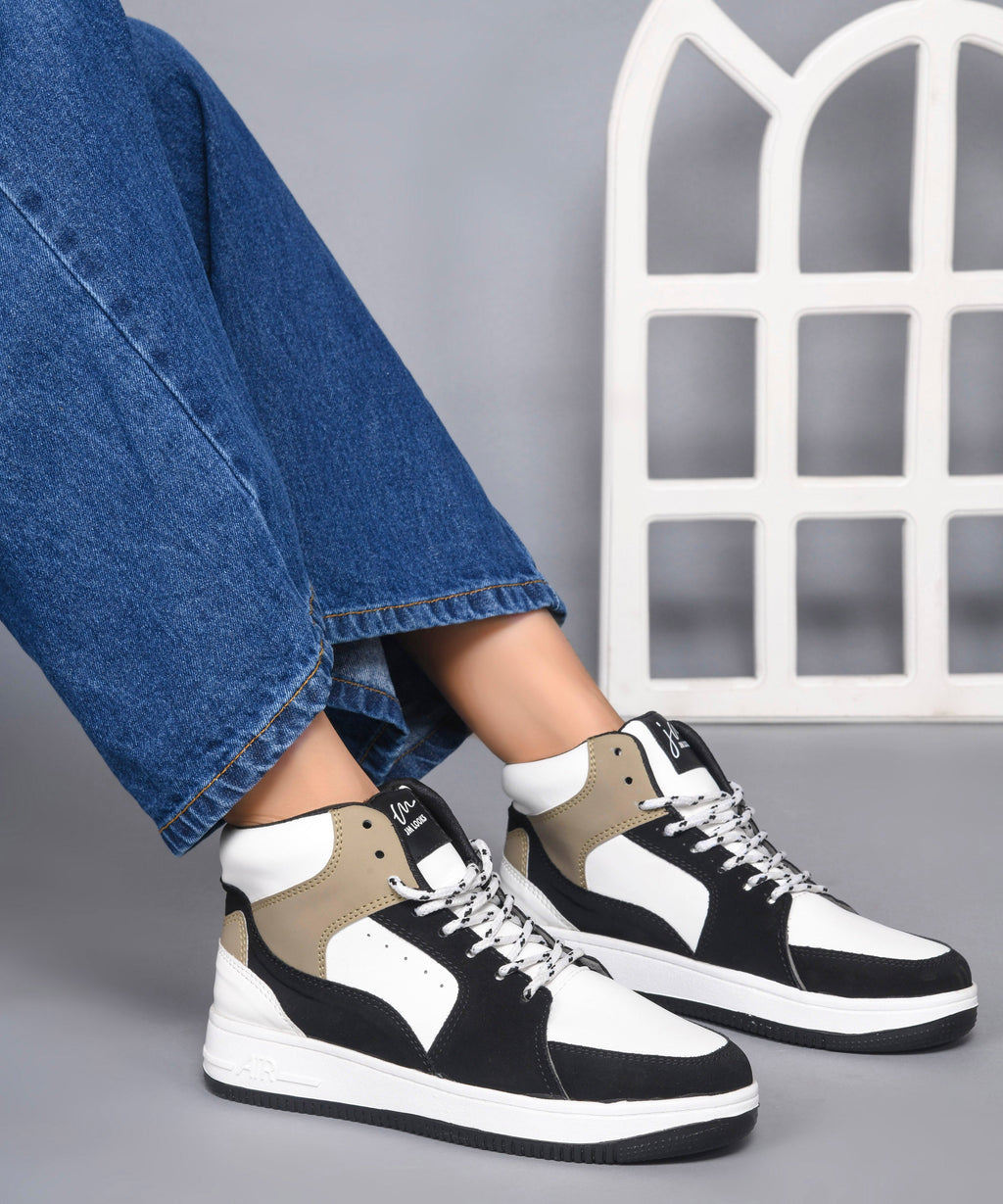 Jm Looks High-Top Casual Lace-Up Sneakers