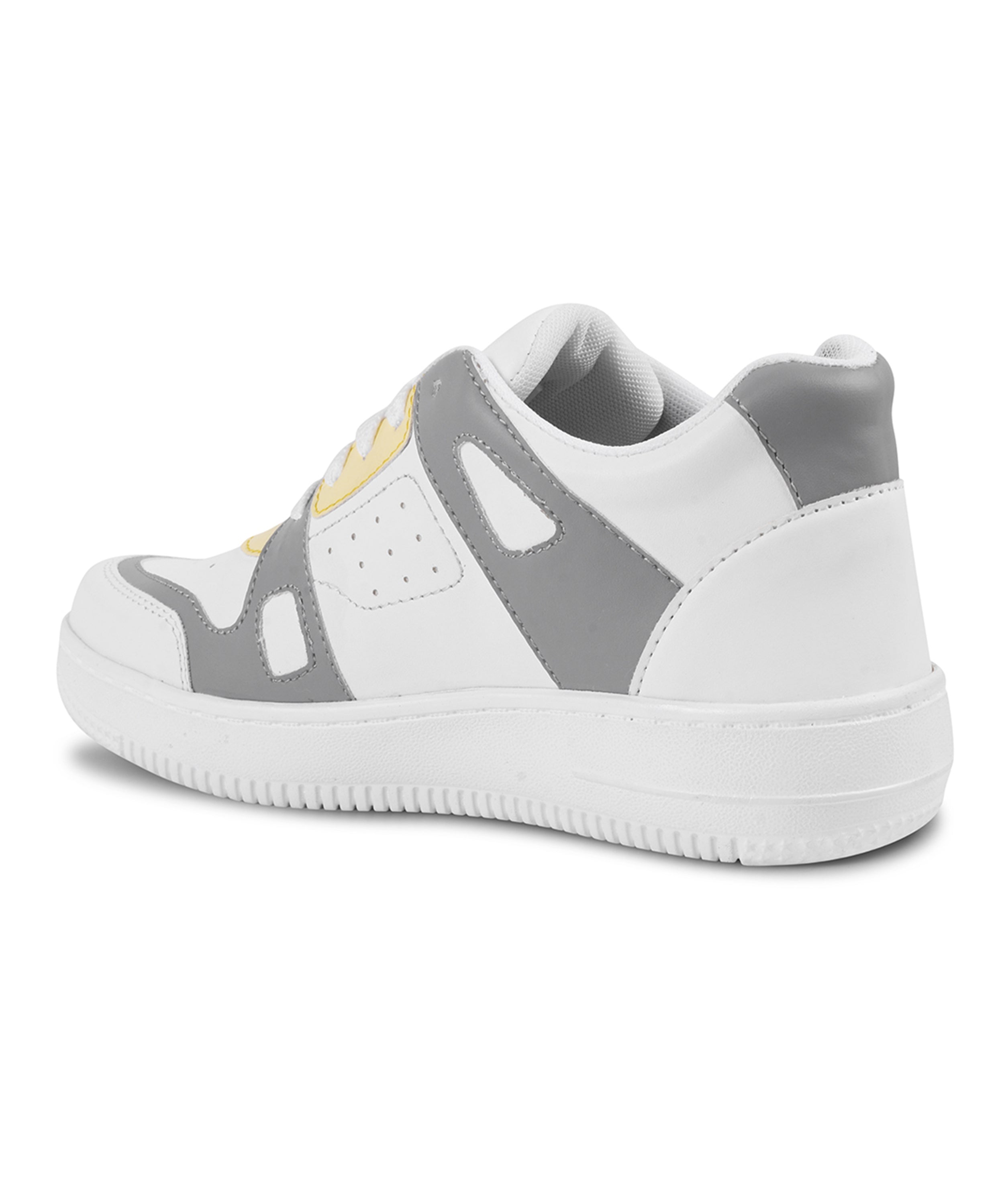 Sneakers with Dual-Tone Pastel Panels & Cushioned Sole