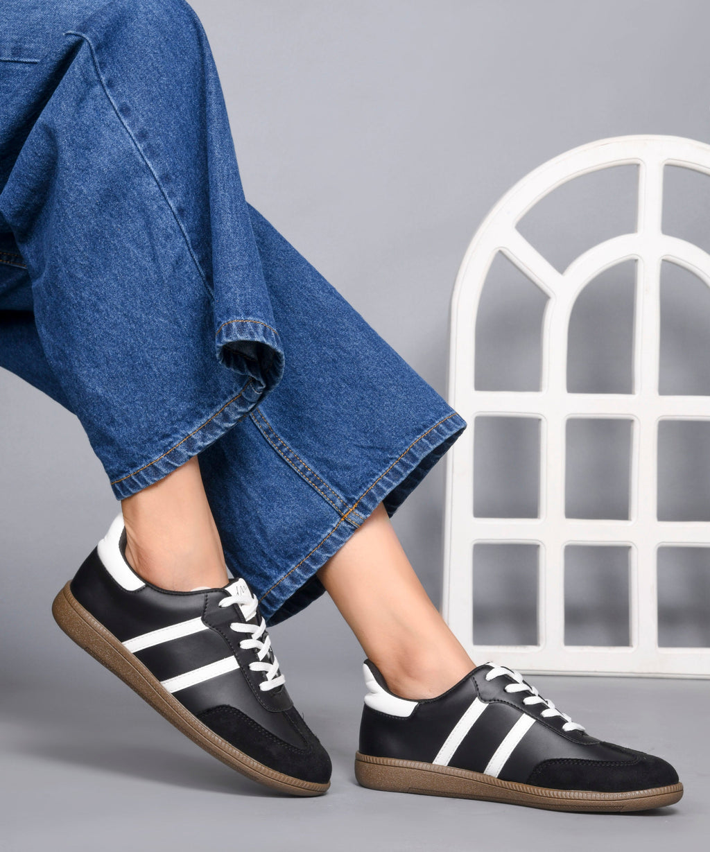 Colorblock Styles Sneakers for Women: Lace Up Casual Shoes