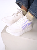 Jm Looks sneakers with contrasting stripe detailing on the side  Lavender