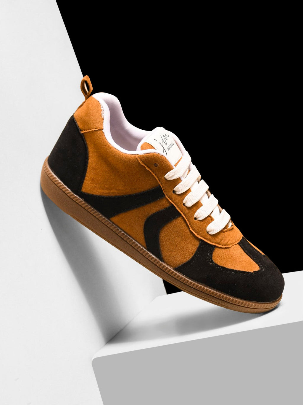 Colorblock Suede Trainer Sneaker for Women