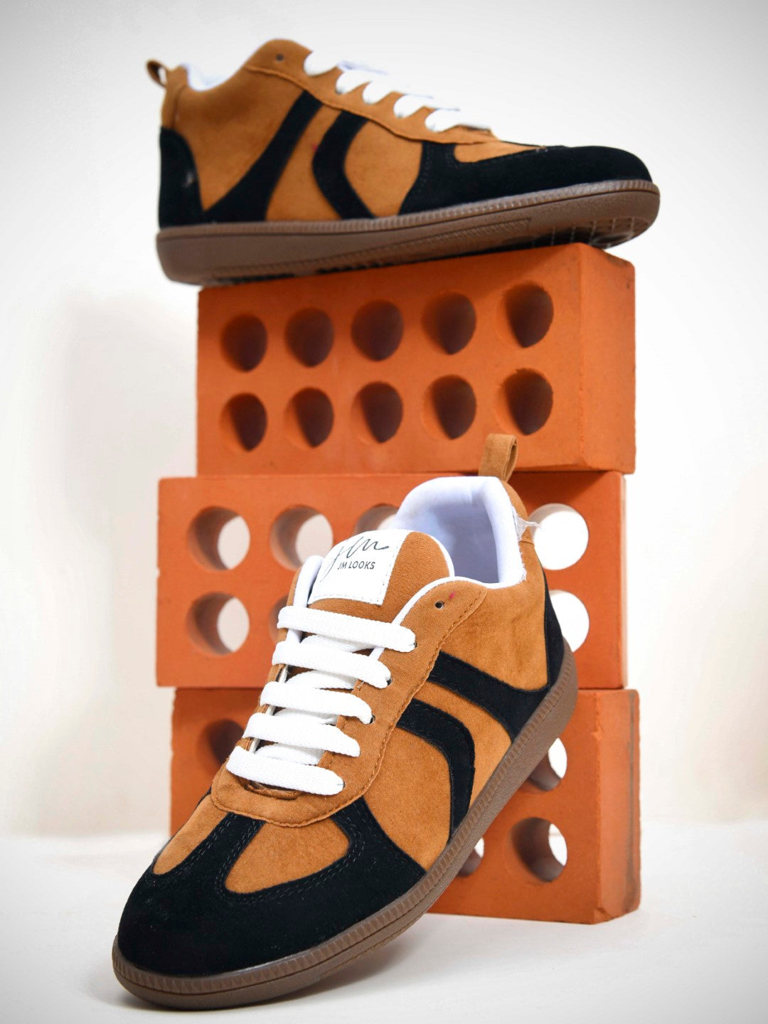 Colorblock Suede Trainer Sneaker for Women