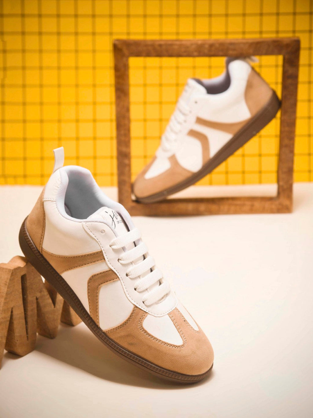 Colorblock Suede Trainer Sneaker for Women