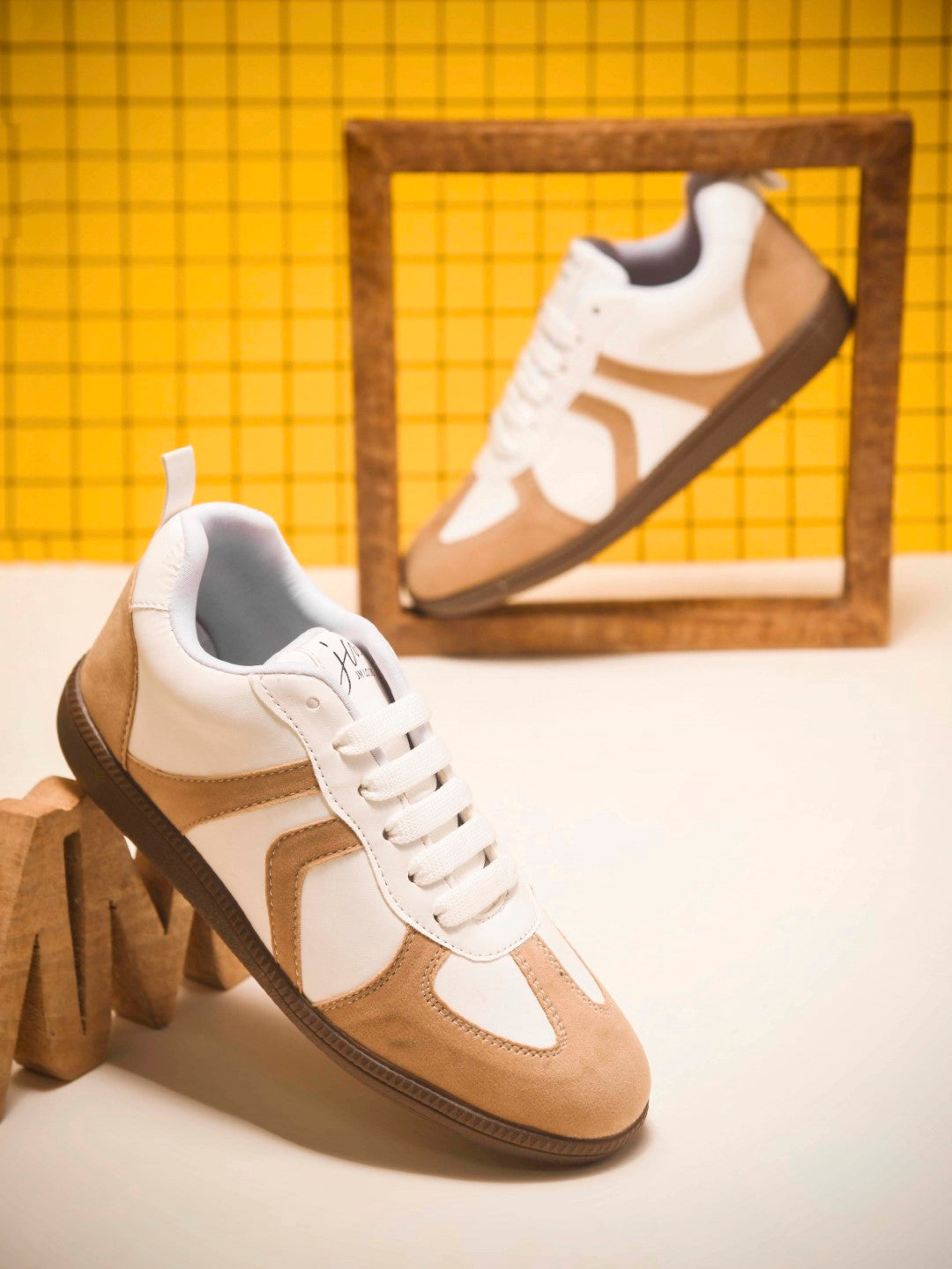 Colorblock Suede Trainer Sneaker for Women